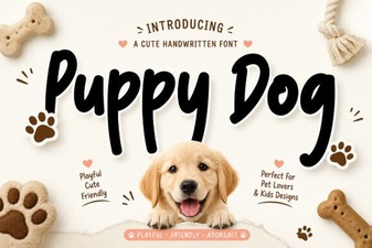 Fun Fonts for Puppy-Themed Projects & Crafts