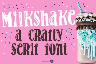 Milkshake Font: a Creative Typeface for Family Projects